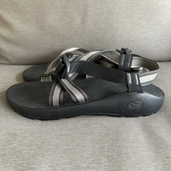 Chaco Z/1 Classic Mens Size 12 Gray Black Beach Walking Outdoor Sport Sandals