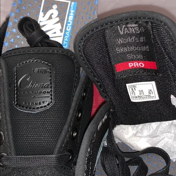 :Ⓜ️CHIMA PERGUSON PRO SYDNEY X-TUFF BLACK/GUM ULTRA CUSH LITE BRAND NEW VANS