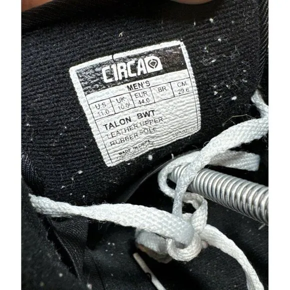 Circa Talon Black White Skateboard Skate Shoes Men’s Size 11 Sneakers
