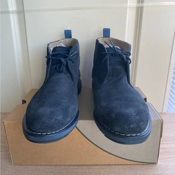 Clarks Men’s Kenley Mid Navy Boots 261206977 - Men 12