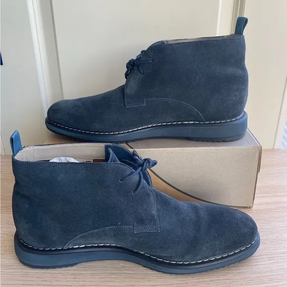 Clarks Men’s Kenley Mid Navy Boots 261206977 - Men 12