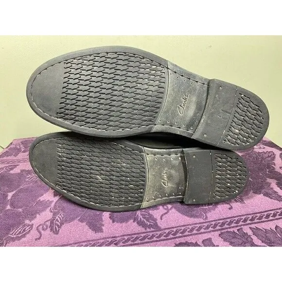 Clarks Mens Size 11M Bushwick Peak Grey Leather Suede Lace up Boots