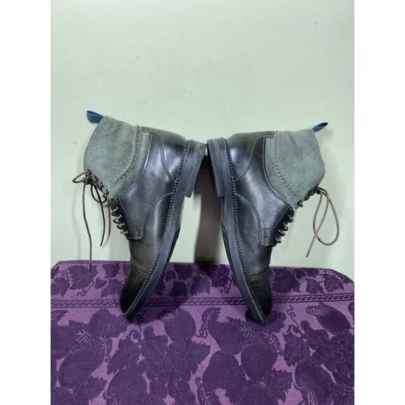 Clarks Mens Size 11M Bushwick Peak Grey Leather Suede Lace up Boots