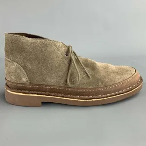 CLARKS Taupe Suede Lace Up Chukka Boots
