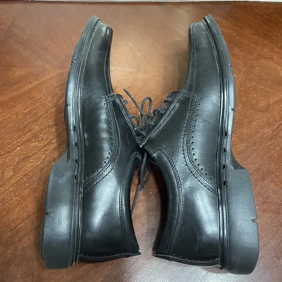 Clarks Unkenneth Way Derby Shoes Black Lace Up Unstructured Oxford Dress 10.5
