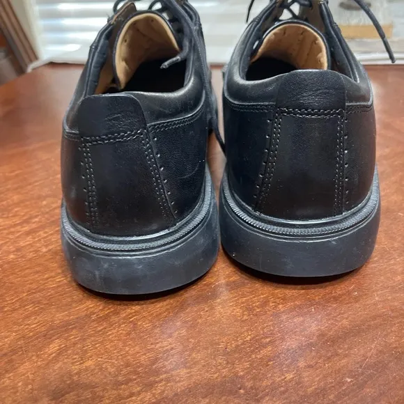 Clarks Unkenneth Way Derby Shoes Black Lace Up Unstructured Oxford Dress 10.5