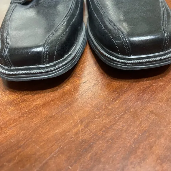 Clarks Unkenneth Way Derby Shoes Black Lace Up Unstructured Oxford Dress 10.5