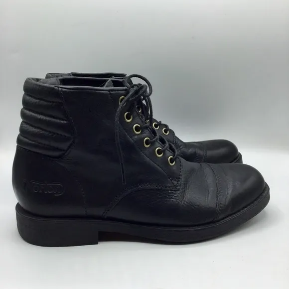 Clarks x Norton Men Norton Pace Black Biker Boots Lace Up Size Uk 6.5 / Us 7.5
