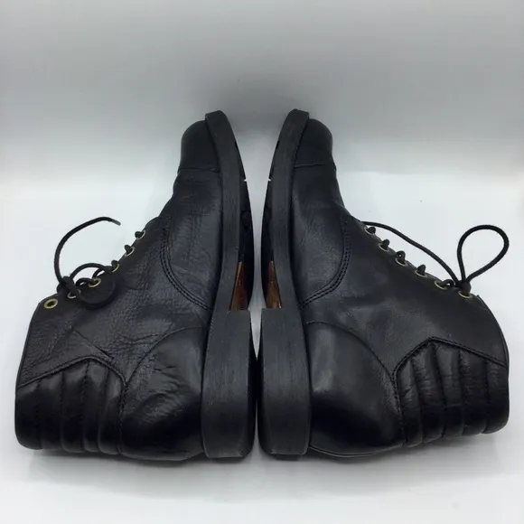 Clarks x Norton Men Norton Pace Black Biker Boots Lace Up Size Uk 6.5 / Us 7.5