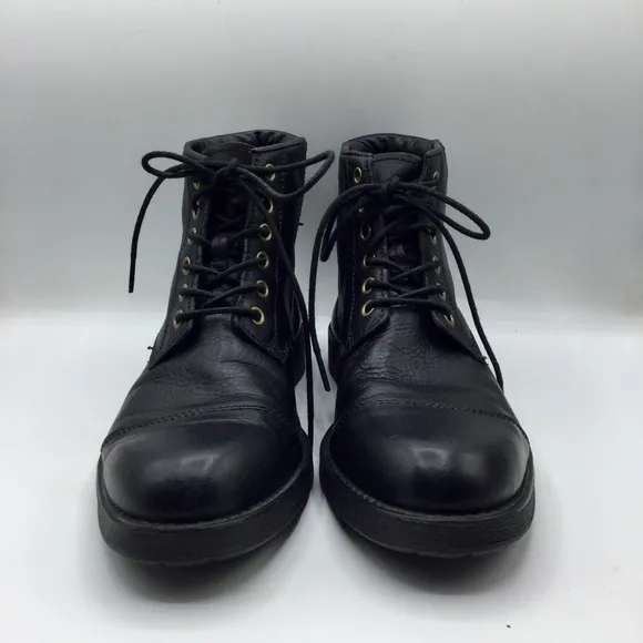 Clarks x Norton Men Norton Pace Black Biker Boots Lace Up Size Uk 6.5 / Us 7.5
