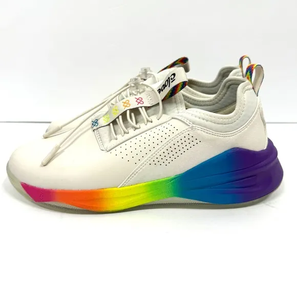 CLOVE Limited Edition Rainbow Soul Classic Sneakers NEW White Size 7.5