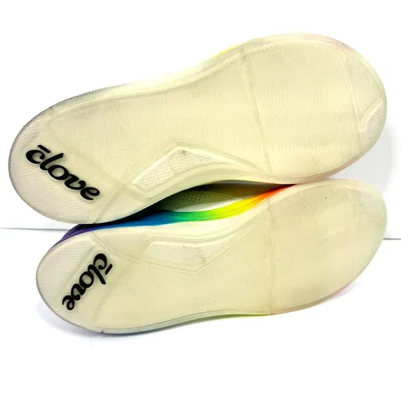 CLOVE Limited Edition Rainbow Soul Classic Sneakers NEW White Size 7.5