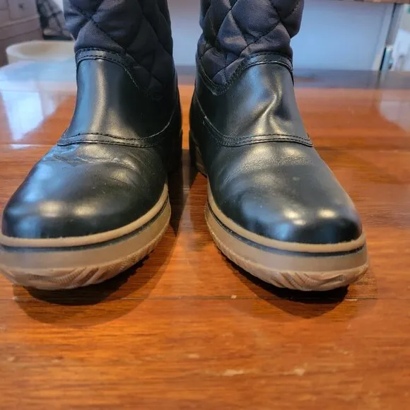 Coach New York Samara Aniline Black Winter Boots A9175