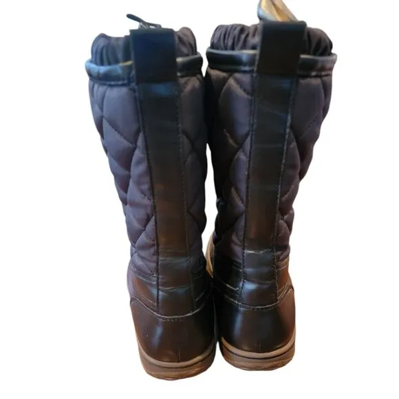 Coach New York Samara Aniline Black Winter Boots A9175