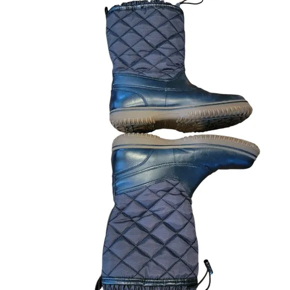 Coach New York Samara Aniline Black Winter Boots A9175