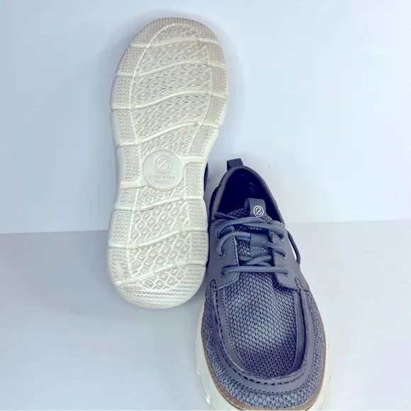 Cole Haan 4.ZeroGrand C35979 Regatta Boat Shoe Men's 8 Lace-up Gray Ivory