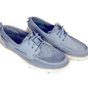 Cole Haan 4.ZeroGrand C35979 Regatta Boat Shoe Men's 8 Lace-up Gray Ivory