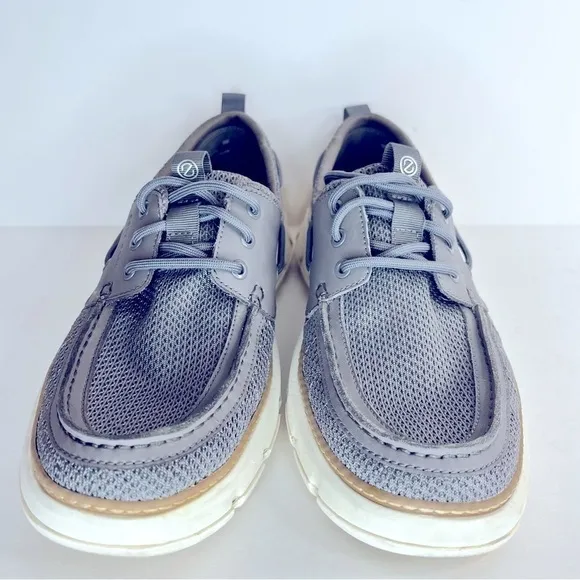 Cole Haan 4.ZeroGrand C35979 Regatta Boat Shoe Men's 8 Lace-up Gray Ivory