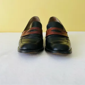 Cole Haan Black and Brown Loafers with Classic Design