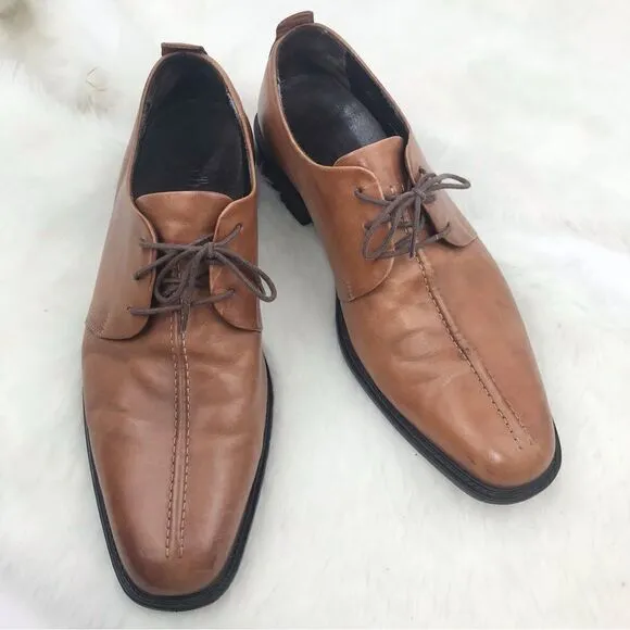 Cole Haan Brown Leather Oxford Lace Up Dress Shoes