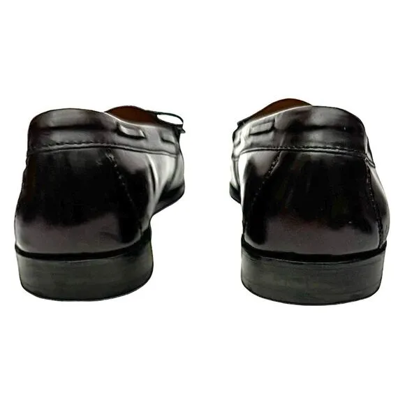 COLE HAAN Classic Tassel Mens Loafer Burgundy Leather Size 11 D Pre-Owned
