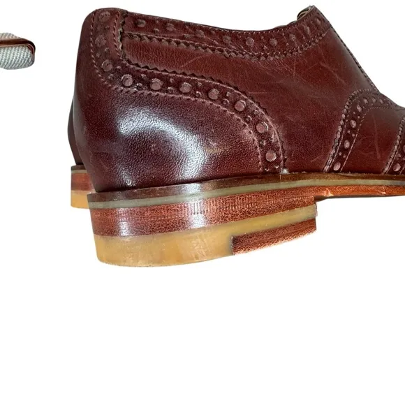 Cole Haan Classic Wingtip Oxford Shoes Brown Leather Size 8.5