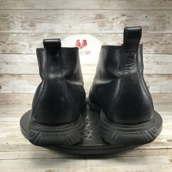 Cole Haan Grand Series Men Size 12W Chukka Leather Black Boots