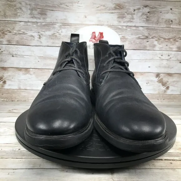 Cole Haan Grand Series Men Size 12W Chukka Leather Black Boots
