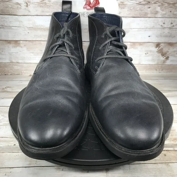 Cole Haan Grand Series Men Size 12W Chukka Leather Black Boots