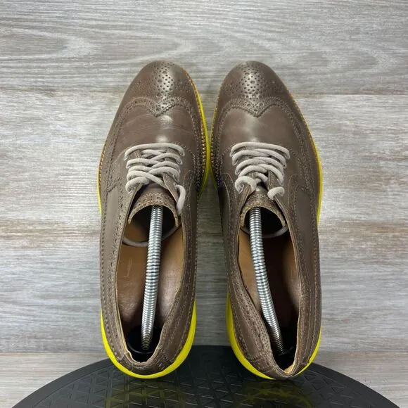 Cole Haan Men’s Lunargrand Long Wingtip Oxford Dress Shoes Ironstone Size 10 M