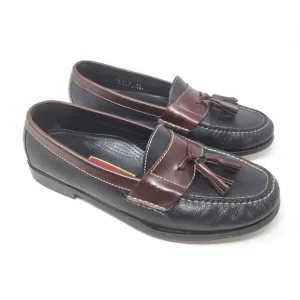 Cole Haan Pinch Tassel Leather Loafers - Black Brown - Men's Sz 9.5 Dress Shoes