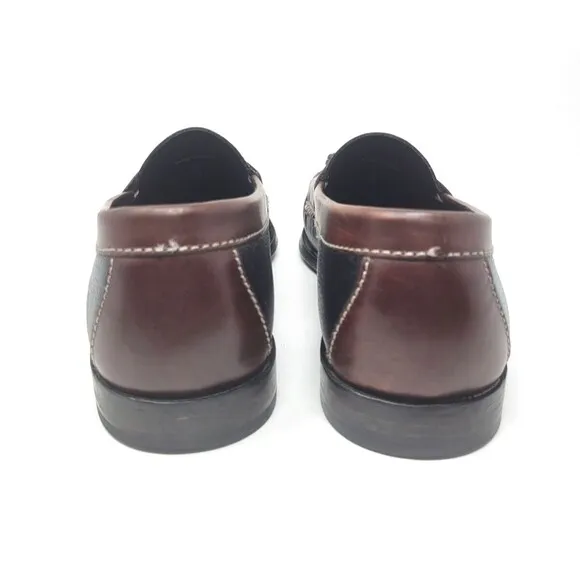 Cole Haan Pinch Tassel Leather Loafers - Black Brown - Men's Sz 9.5 Dress Shoes