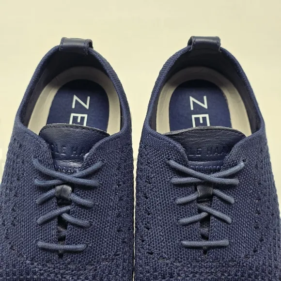 Cole Haan Zerogrand Stitchlite Men's 7.5 M Wingtip Oxford Marine Blue C32149