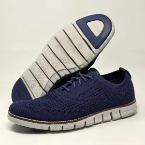 Cole Haan Zerogrand Stitchlite Men's 7.5 M Wingtip Oxford Marine Blue C32149