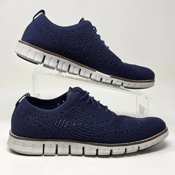 Cole Haan Zerogrand Stitchlite Men's 7.5 M Wingtip Oxford Marine Blue C32149