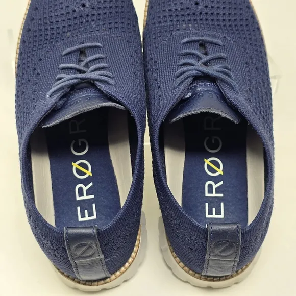 Cole Haan Zerogrand Stitchlite Men's 7.5 M Wingtip Oxford Marine Blue C32149