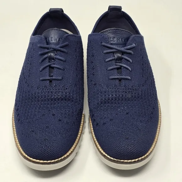 Cole Haan Zerogrand Stitchlite Men's 7.5 M Wingtip Oxford Marine Blue C32149