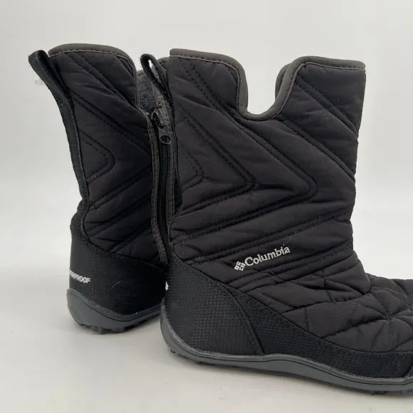 Columbia Black Insulated Zip-Closure Snow Boots | Round Toe