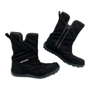 Columbia Black Insulated Zip-Closure Snow Boots | Round Toe