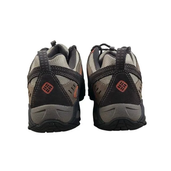 COLUMBIA Fireline Low Trail Hiking Shoes Mens 8.5 Brown Suede Outdoor Camping