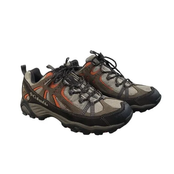 COLUMBIA Fireline Low Trail Hiking Shoes Mens 8.5 Brown Suede Outdoor Camping