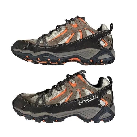 COLUMBIA Fireline Low Trail Hiking Shoes Mens 8.5 Brown Suede Outdoor Camping
