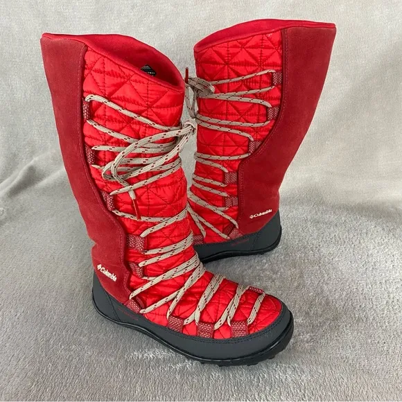 Columbia Loveland Girl Kids Snow Boots Size 1 Waterproof Insulated Knee High NEW