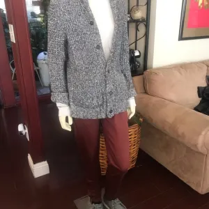 “Complete Outfit” Grey wool sweater by Goodfellow &amp; Co/ Maroon pants
