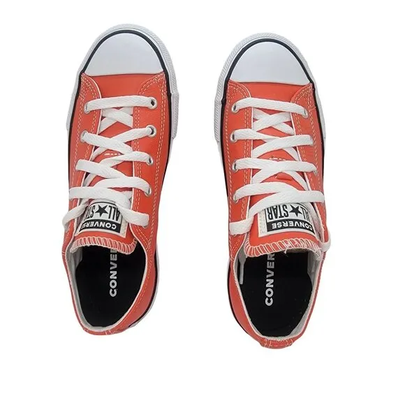 🤩Converse ALL STAR CTAS OX Sz 1 Youth Shoes LEATHER RED Unisex Sneakers A04425C