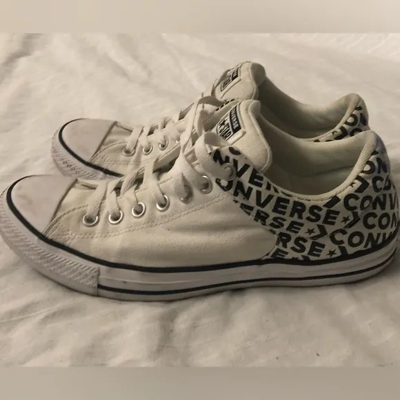 Converse All Star High Street Ox Low White Wordmark CTAS Men's Shoes Size 9.5