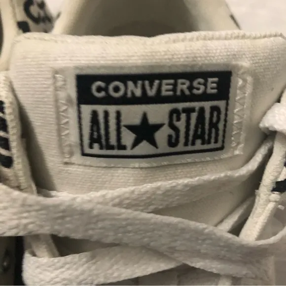 Converse All Star High Street Ox Low White Wordmark CTAS Men's Shoes Size 9.5
