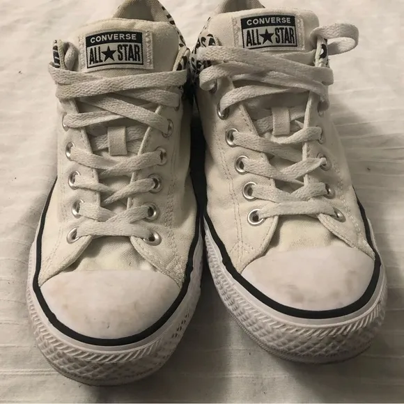 Converse All Star High Street Ox Low White Wordmark CTAS Men's Shoes Size 9.5