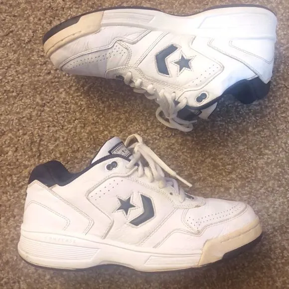 Converse Athletic Basketball SE Ox Basketball Shoes Mens Size 9 White Navy Blue