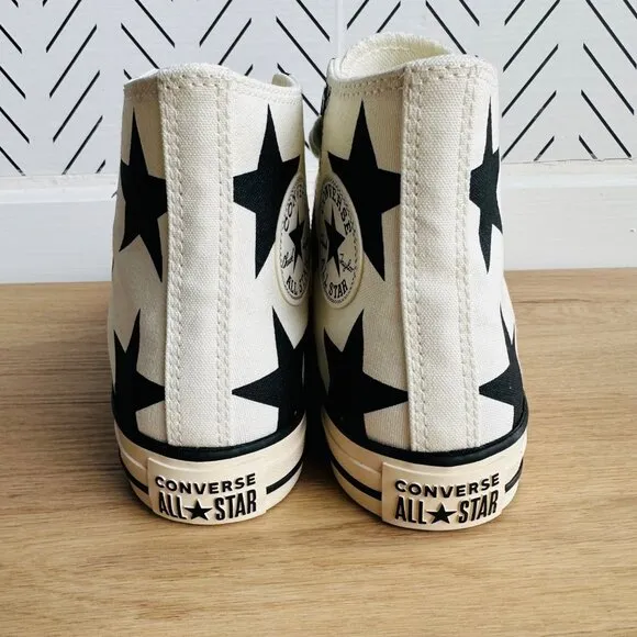 ⭐Converse Chuck Taylor All Star Hi Large Stars Sz 8.5 Women Shoes Beige A09898F⭐